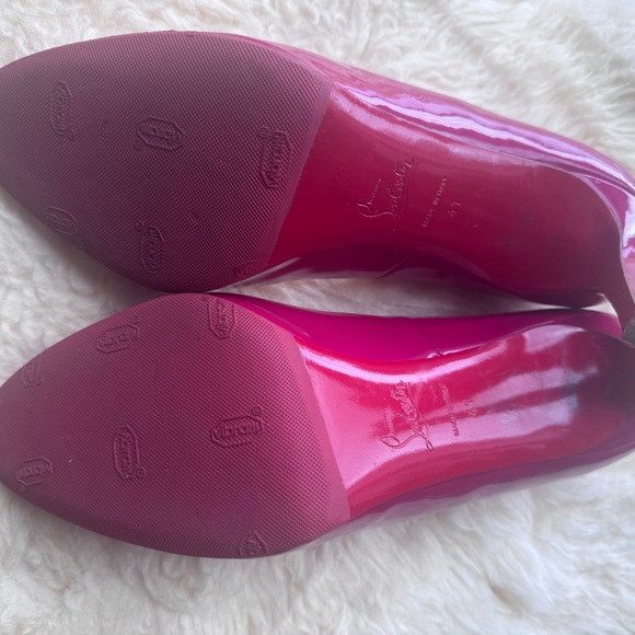 Christian Louboutin Fuchsia Patent Leather Pumps | Size 41 - Picture 7 of 10